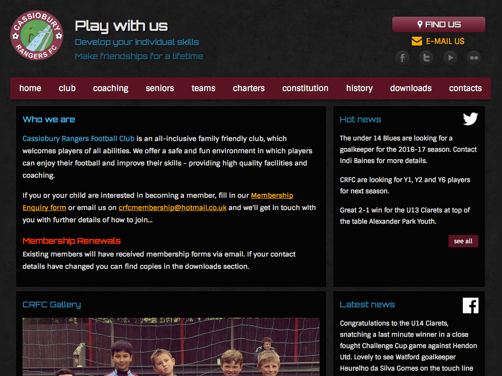 A brand new website for CRFC community