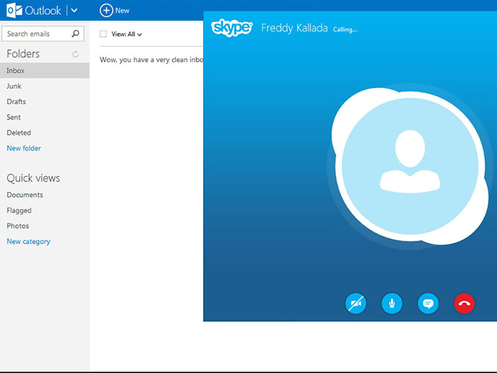 Skype experience at Outlook.com