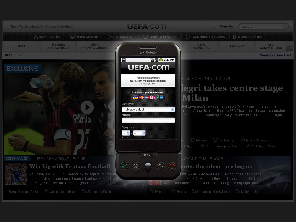 UEFA.com Micropayments